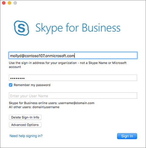 allow multiple skype for business accounts on mac